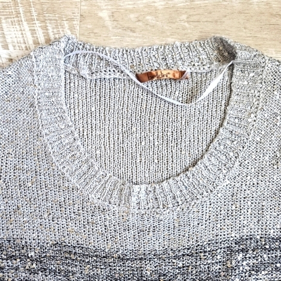 Belldini Scoop Neck Block Color Sparkly Sweater - Picture 10 of 13